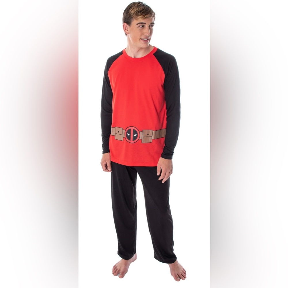 NWT Marvel Deadpool Red and Black Men's Pajama Set size 2X